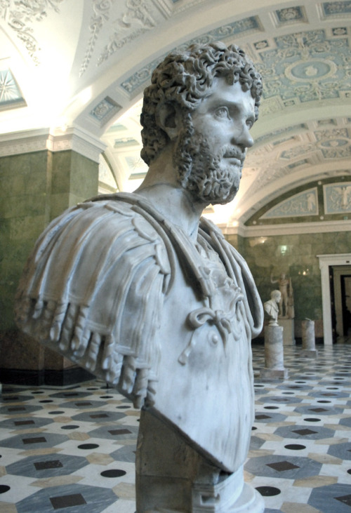 myglyptothek:Portrait of Septimius Severus. Early III century AD. Marble. State Hermitage Museum, Saint-Petersbourg. Inv. A 57