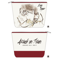 snkmerchandise: News: Union Creative Eren &amp; Levi Pouches Original Release Date: July 2017Retail Prices: 1,980 Yen each Union Creative has released previews of pouches featuring watercolor-style artwork of Eren &amp; Levi! 