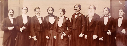 sartorialadventure:Students from Wilson College dressed up as men, date unknown. Photo from @hankeyc