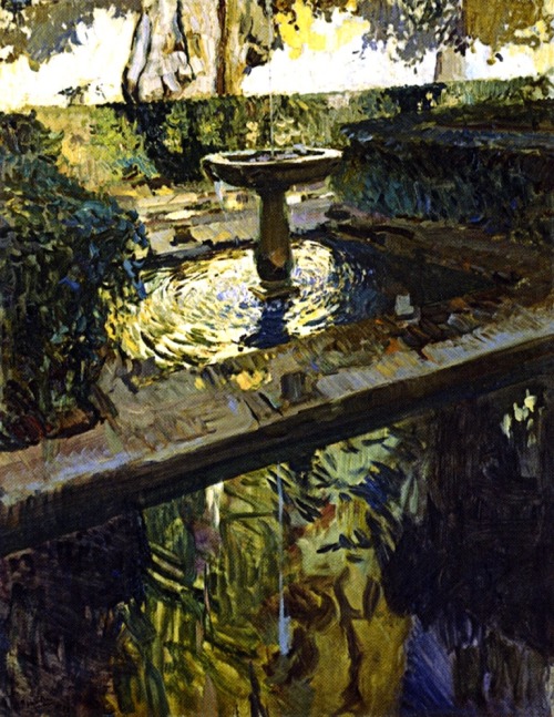 Joaquin Sorolla y Bastida - Courtyard of Justice, The Alhambra, Granada - 1909 Joaquin Sorolla y Bas