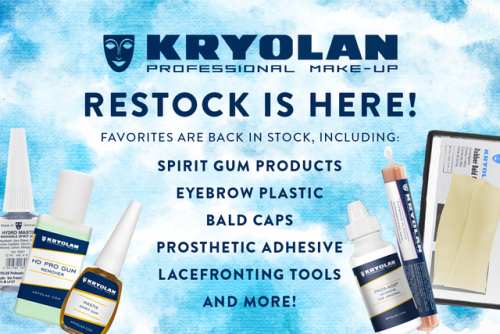  Wait no longer, Kryolan products are back in stock! Shop now: http://bit.ly/2P0rYhv