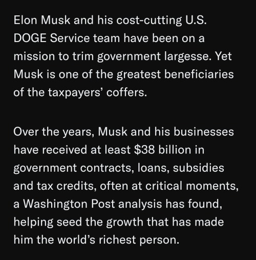 No One Takes More Tax Dollars And Tax Advantages Than Elon Musk.