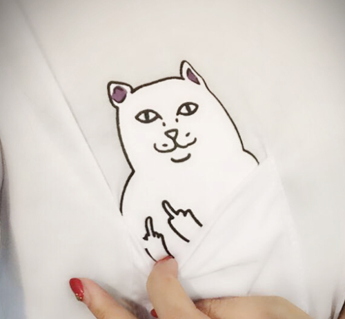 rineriko:  cat pocket tee ~ discount code: rineko10