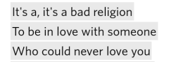 lyrics-genius: Frank Ocean - Bad Religion