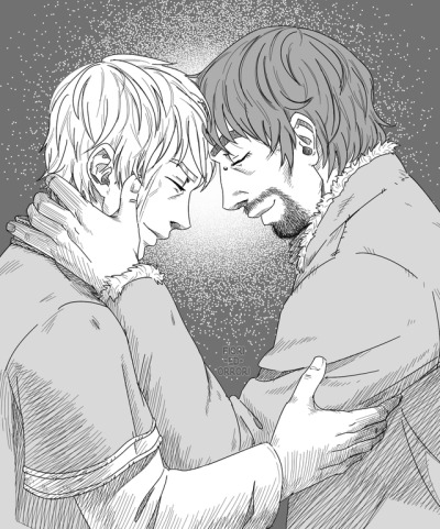 thorfinn and einar (vinland saga) drawn by dersalzbaron