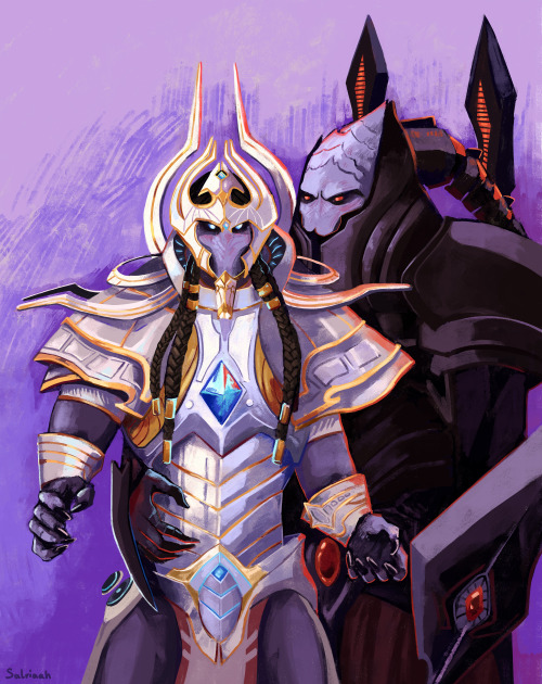 salriaah-draws:Alarak and Artanis from Starcraft as a christmas gift from my friend for his sister :