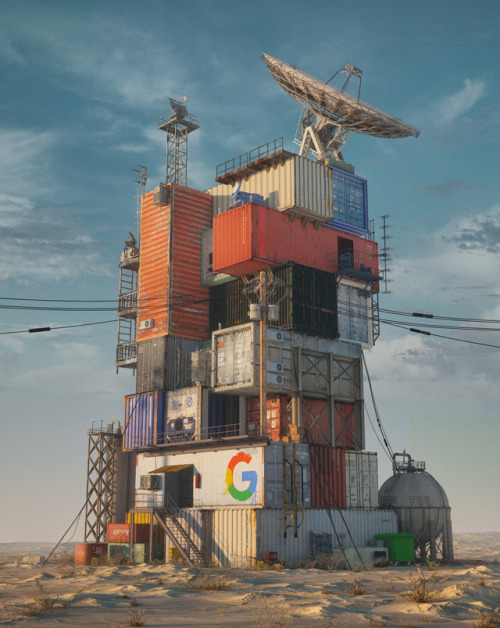 itd-be-gay-if-you-didnt: beeple: GOOGLE DATA CENTER 2079 Is it Wal•E? Is it modern-day India? I