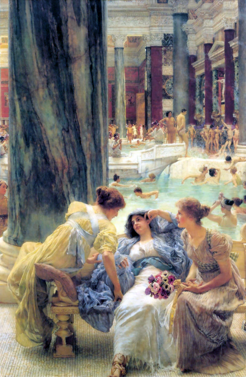 Laurence Alma-Tadema [English. 1836 - 1912]The Baths of Caracalla. 1899-In this specific painting, t