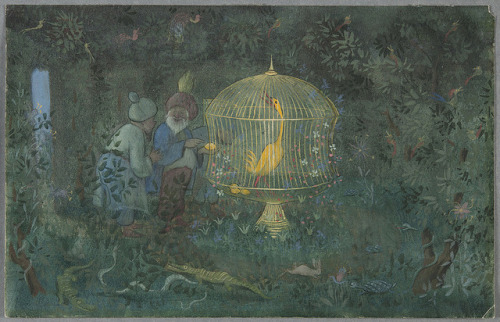 Ivar Arosenius (Swedish, 1878 – 1909)The Caliph’s Golden Bird, 1908