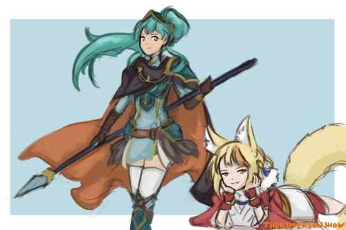 Drew Brave Eirika on stream when chat requested I draw Selkie, so that’s why she’s so sm
