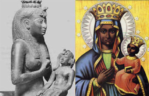 blackfeminism:  According to Stephen Benko, author of “Pagan Rome and the Early Christians,“ ”The Black Madonna is the ancient earth-goddess converted to Christianity.” Ivan Van Sertima in “BLACK MADONNAS OF EUROPE: Diffusion of the African