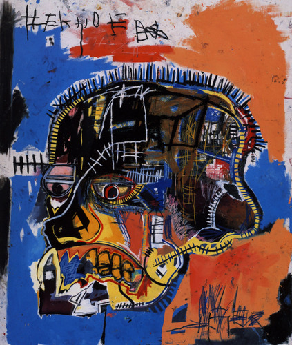 Skull, 1981, Jean-Michel BasquiatMedium: acrylic,crayon,canvas