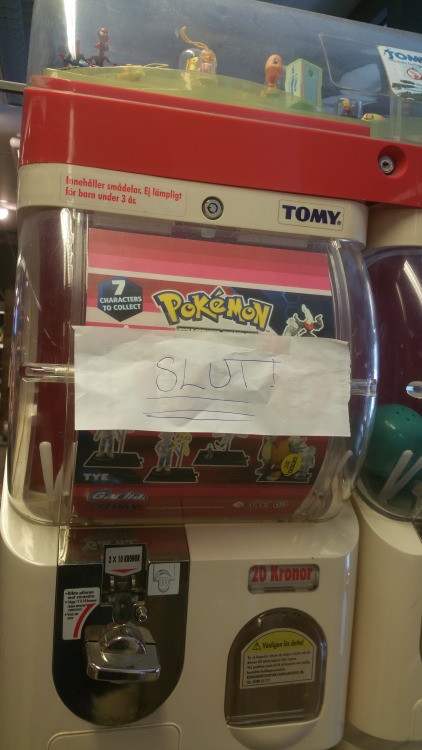 sudorm-rfslash:nemesismess:My mom was in Sweden and took thisNote: Slut means “the end” so this is s