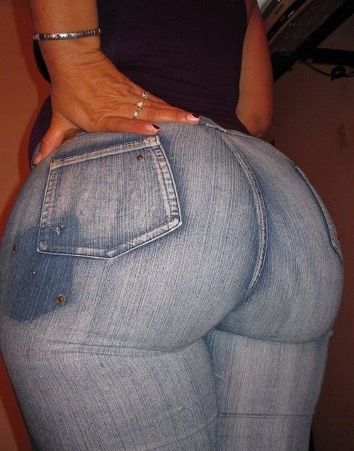 Hot girls ass jeans pants