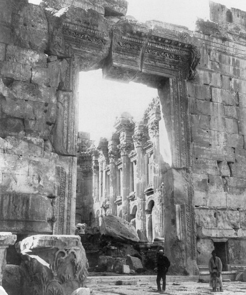 vulturehooligan:  Temple of Jupiter, Baalbek, Lebanon, late 19th century or early 20th century.