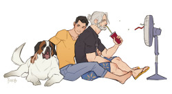 boissb:   Summer can be a hell of a season when you have a cuddly family right? I love these three :_)  