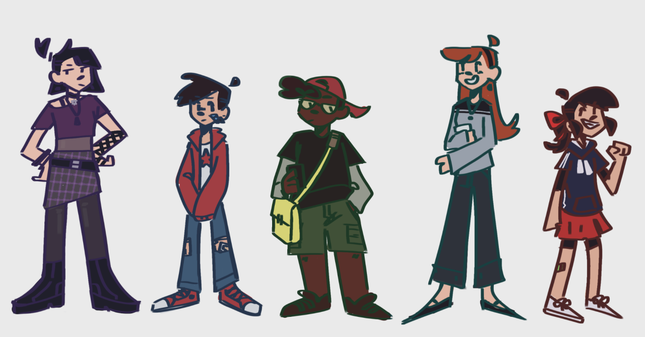 dey image id a lineup of 5 danny phantom characters