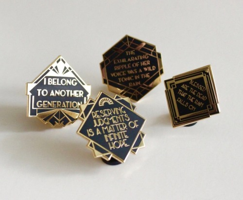 sosuperawesome:Literary Pins and KeychainThe Silver Spider on Etsy