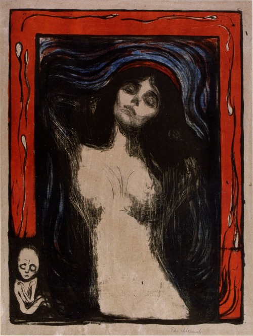 Edvard Munch Madonna,lithograph expressionism