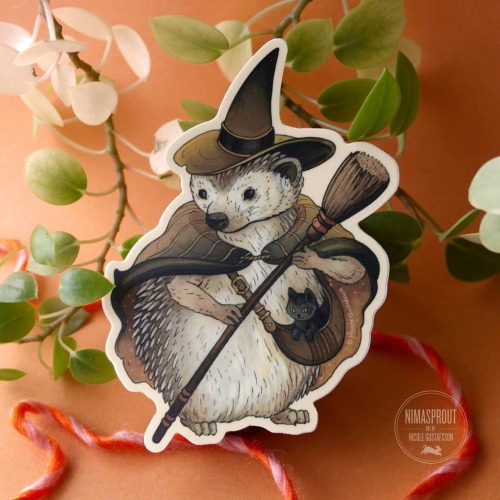 It’s always Halloween in my heart Hedgewitch stickers and tee-shirts available at Nimasprout.S