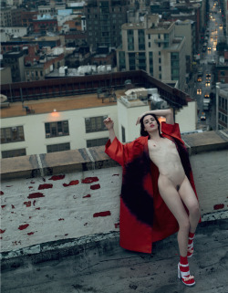 sexintelligent:  STOYA PHOTOGRAPHY BY SEAN &amp; SENG STYLING BY TAMARA ROTHSTEIN COAT BY MIU MIU HEELS BY PRADA PUBLISHED IN POP #28, S/S 2013 