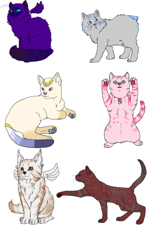 talktoturquoise:  Thank you all for over 200 followers! :D Made everyone kitties as a tribute to Turquoise’s love of cats. Birman, Cymric, Flamepoint, Mackerel, Mainecoon, and Savannah kitties. Featuring:  asktwirlybug, askpeonyponi, askqueenluna,