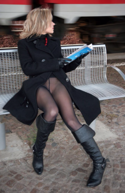 denier69:  Waiting .. for her train. 