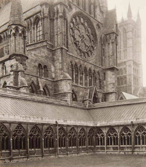 agelessphotography:Lincoln Cathedral - Cloisters and North Transept, Frederick H. Evans, 1900