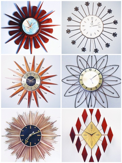 atomic-chronoscaph:1960s-1970s Starburst Clocks