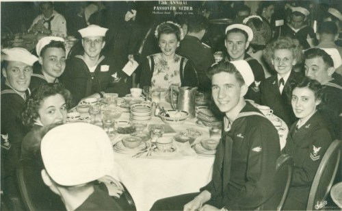 1. Photograph of Jewish servicemen and servicewomen at a community seder at the Mayflower Hotel, Was