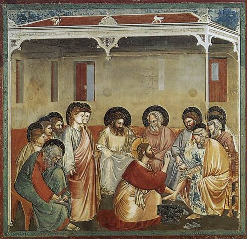 Christ Washing the Disciples’ Feet, 1305, Giotto Di BondoneMedium: fresco