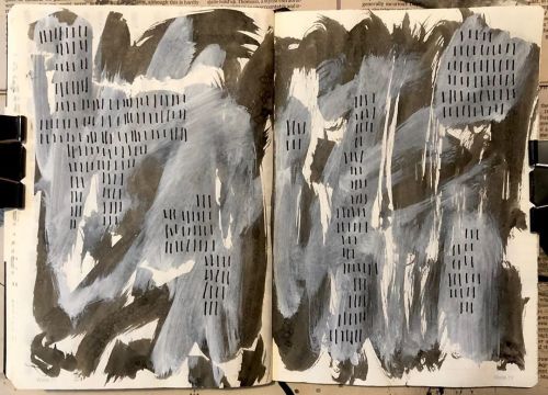 . sketchbook/journal pages found book Oct 2019 . #journal #paintbook #artbook #foundart #alteredbook