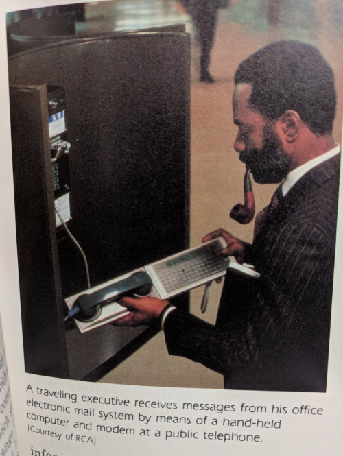 aiiaiiiyo:Smoking gentleman using an acoustic coupler to send an email with a payphone. Early 1980s. Check this blog!