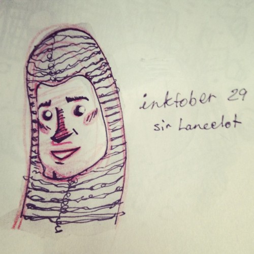 andrea-menendez:#inktober #ink #montypython #movie #sir #lancelot #holygrail #29