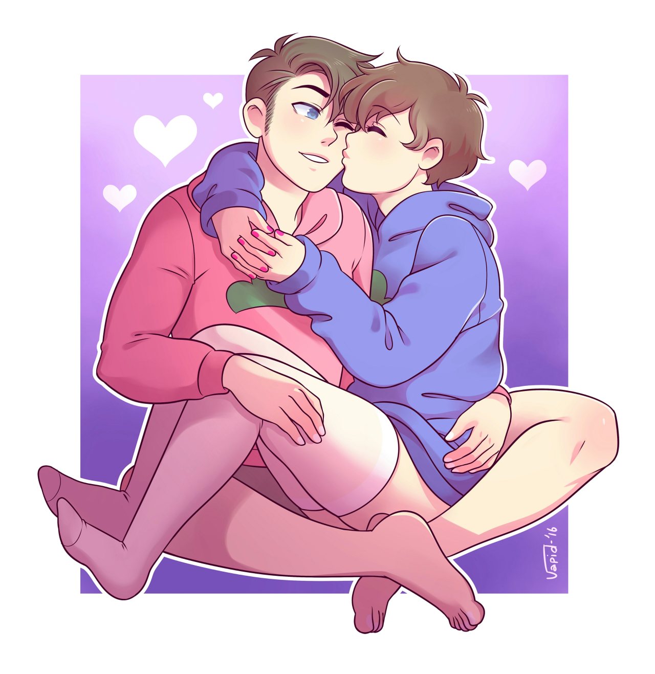 vapidart: Anon asked for a drawing in which Todomatsu wears Karamatsu’s hoodie,