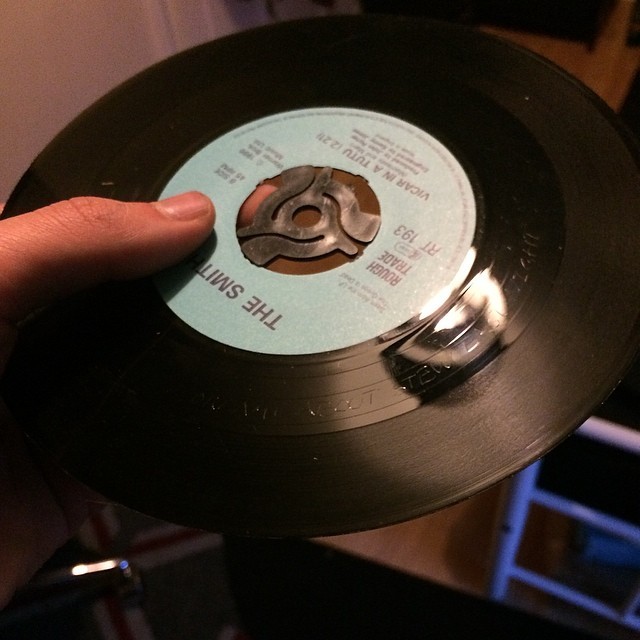 ihatemyselfbutthatsokay:  You can’t really see it there but etched into this record