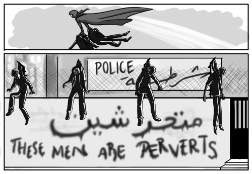 bloglikeanegyptian:another installment of my comic, featuring Qahera the hijabi superhero! this ti