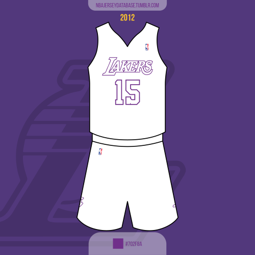 NBA Jersey Database, Los Angeles Lakers BIG Color Christmas Jersey 2012