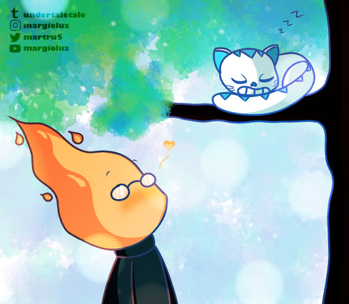 undertaletale:  ❤💙😸Real love😸💙❤  Everything was dark until I found you.