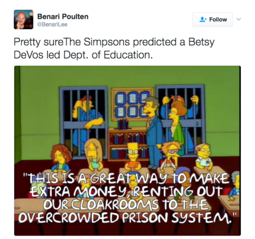 prochoice-or-gtfo:  refinery29:  Betsy DeVos has been confirmed by one vote as the Secretary of Education. Two Republican Senators voted against their party to protest DeVos Today, the Senate narrowly confirmed Betsy DeVos as Secretary of Education, with