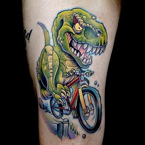Tattoo uploaded by Miguel Bohigues  realistic tattoo mountain bike   Tattoodo