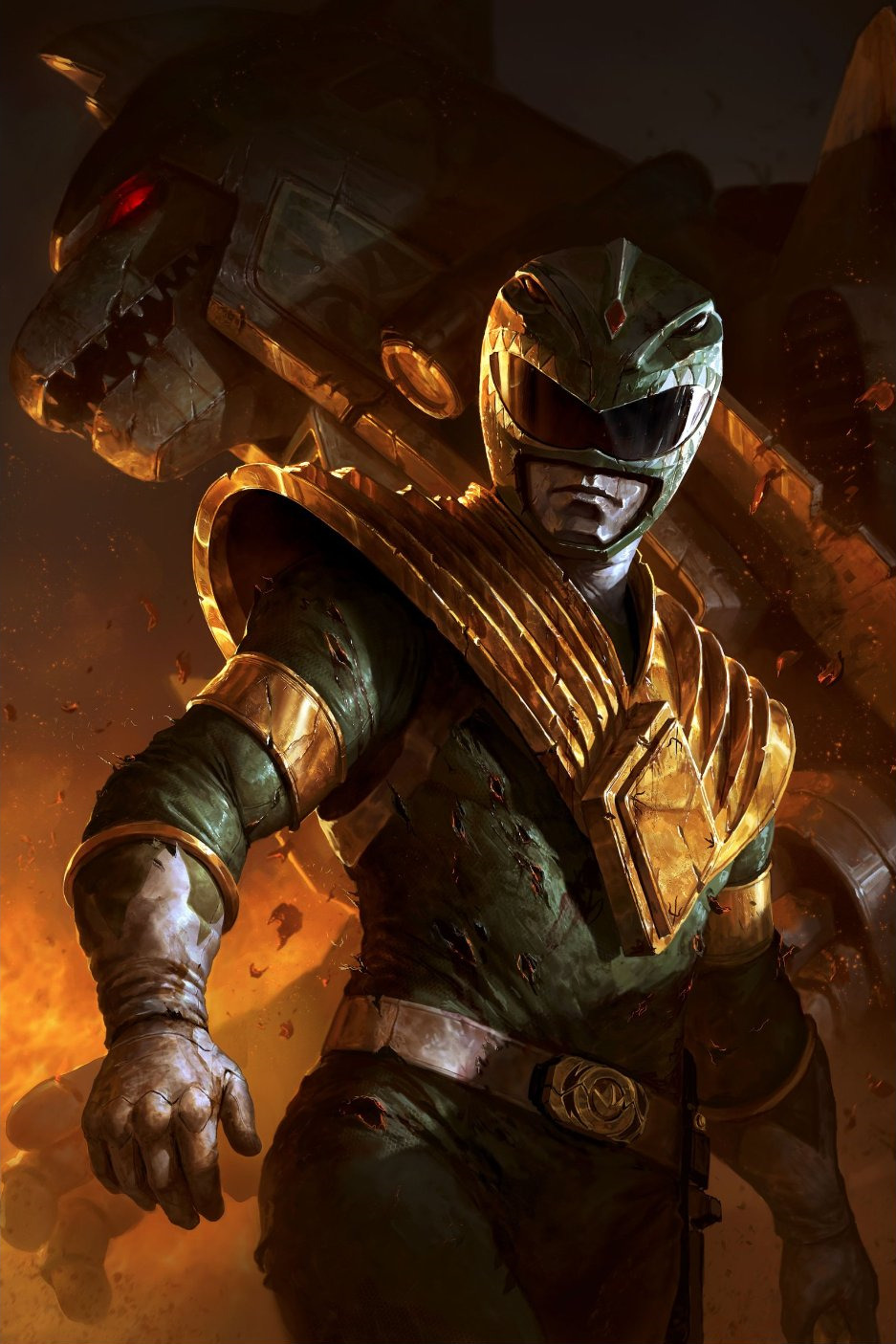 mainstreamcomics:  Green Ranger art by David Rapoza
