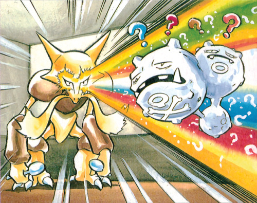 hirespokemon:  Illustration from the 1997  “タイプ別・ポケットモンスター 必勝マニュアル” (Pocket Monster Type Strategy Ma