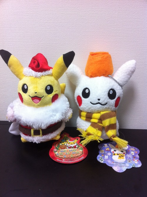 ❤ Pokemon Center Original ❤ Pikachu Santa Claus ☀ Christmas 2014 Plush Doll ☀ ❤ Pokemon Center Origi