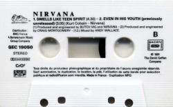 Nirvananews:  Nirvana’s ‘Smells Like Teen Spirit’ Single Cassette. This White