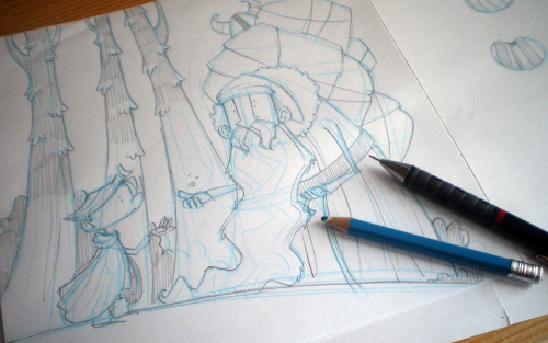 Gotta get back on with Jack and the Winter King.If I do two double page spreads today, I am going to