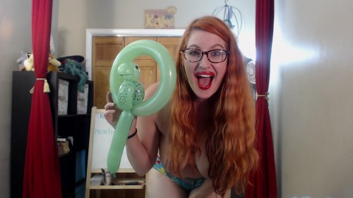 kayleepond:  The balloon animals/things that I made during tonight’s show! Always super fun! Oh and we played with “B’loonies” with mixed results!