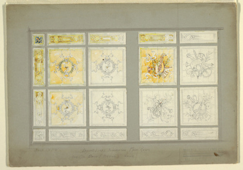 Ceiling light suggestions for a music room, 1890–1900, Smithsonian: Cooper Hewitt, Smithsonian