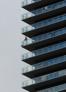 You never know what you will see on the Cosmo balconies.