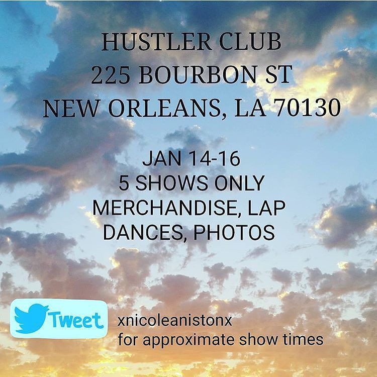 Only days away from partying with you at Hustler Club Nola! Check Twitter for approximate